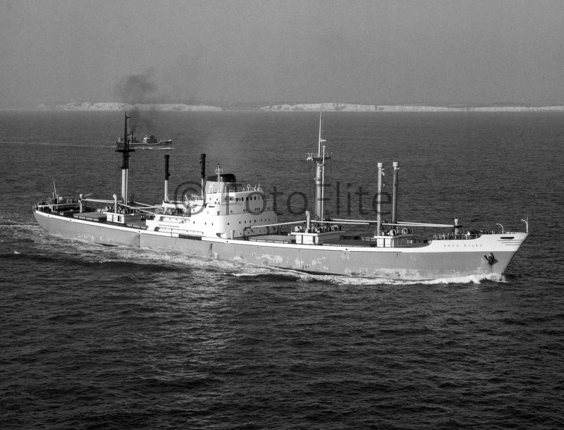 The 10,397grt Argo Ellas was built in 1958 by the De Schelde yard at Flushing. In 1969 she was renamed Santa Anna before reverting to Argo Ellas in 1973. In 1975 she joined Pacific International Lines as Kota Abadi before being broken up by Lien Ho Hsing Steel Enterprise Corp. at Kaohsiung, arriving there on 19th August 1983. Photo: FotoFlite