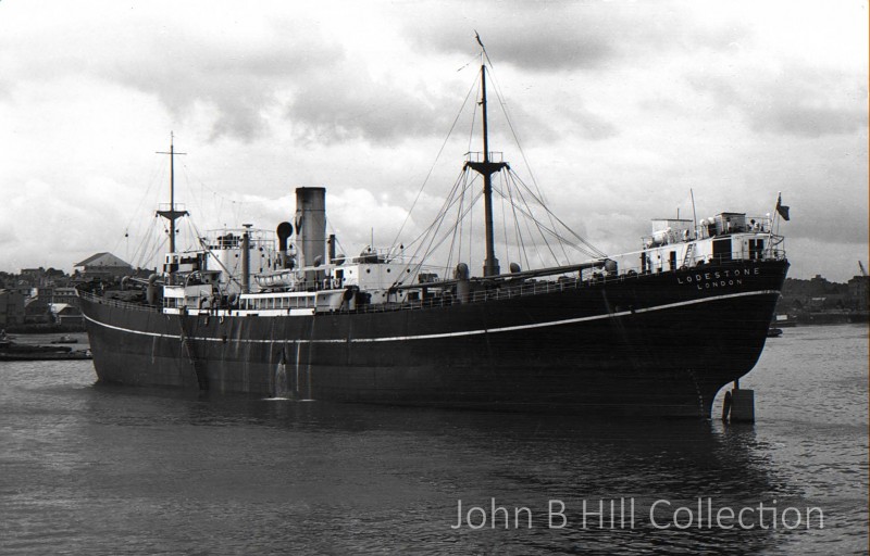 The 4,877grt Lodestone as built in 1938 by Bartram & Sons at South Dock. On 15th April 1963 she arrived at Osaka to be broken up.