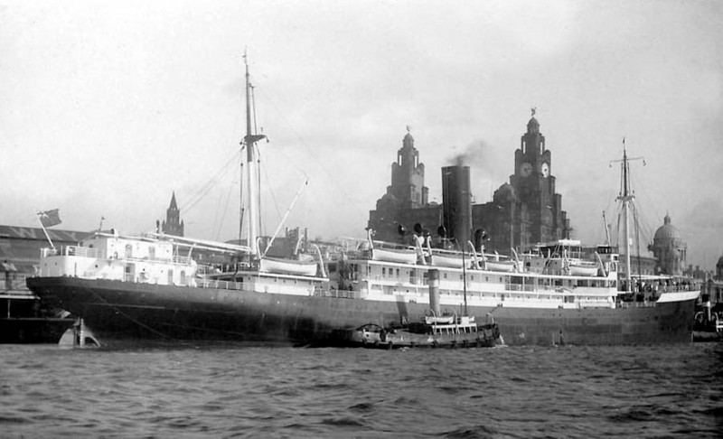 The 1931 built Hilary at Liverpool in her original livery