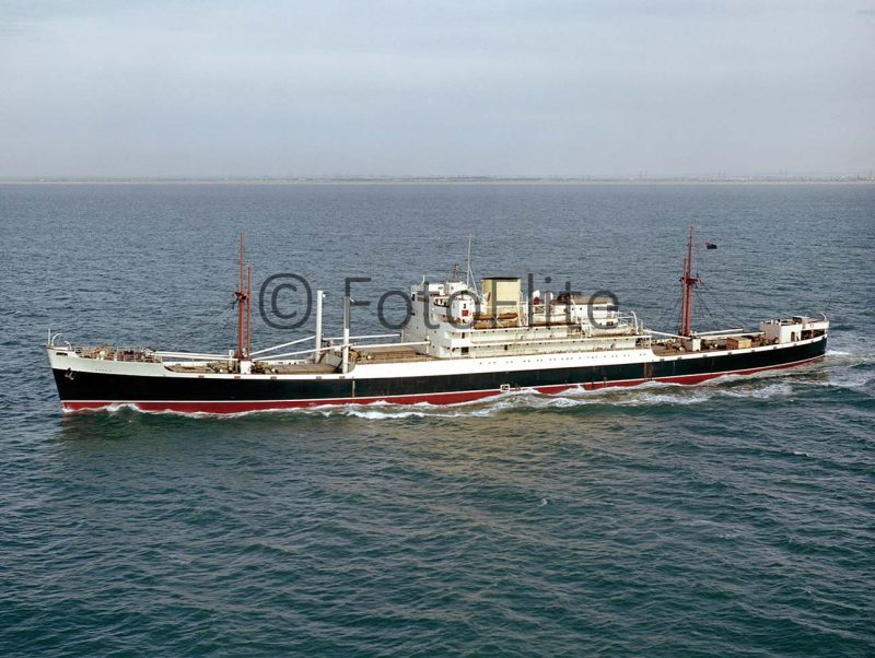 The 8,563grt Rakaia was built in 1945 by Harland & Wolff at Belfast as the Empire Abercorn, becoming Rakaia in 1946. On 22nd August 1971 she arrived at Hong Kong to be broken up by Lee Sing & Co. Photo: FotoFlite