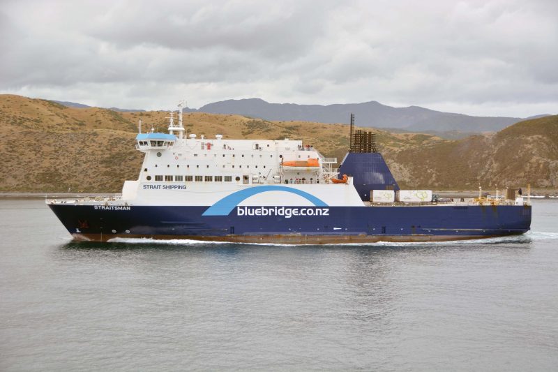 The 13,906gt Straitsman of Bluebridge was built in 2005 by Volharding at Foxhol and completed by De Merwede at Hardingxveld as the Dueodde for Bornholmstrafikken AS. She joined Bluebridge in 2010 and is seen here in the Cook Strait in January 2015.