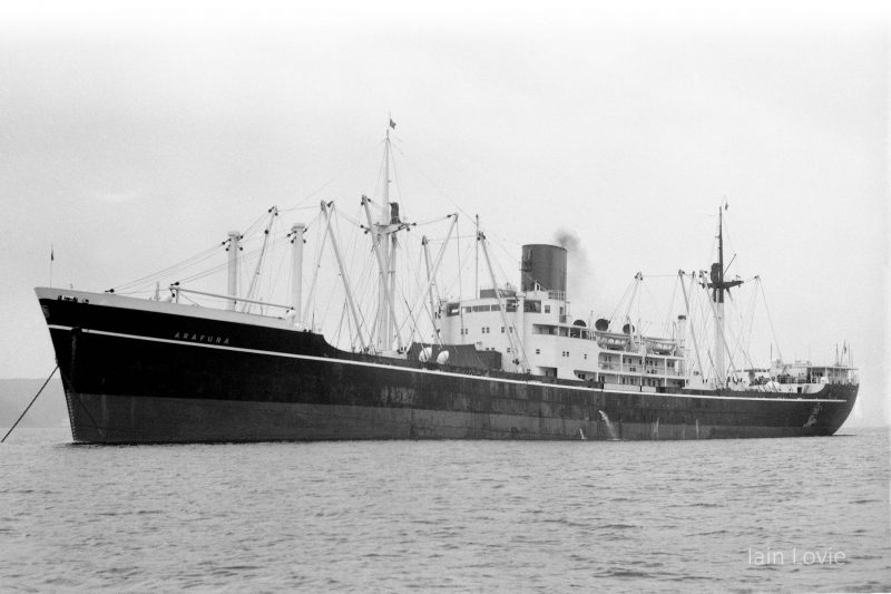 The 8,754grt Arafura was built in 1954 by Barclay, Curle at Whiteinch for the Eastern & Australian SS Co. In 1970 she moved to British India Line and was renamed Tanda. On 4th May 1972 she arrived at Kaohsiung to be broken up by Tung Cheng Steel Corporation.