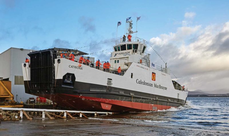 Launch of the MV Catriona at Ferguson Marine Shipyard - 11 December 2015