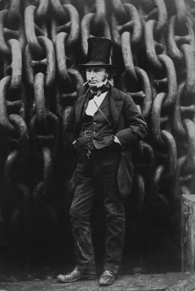 Robert Howlett’s iconic image of Brunel gives a real sense of the size of the launch chains.
