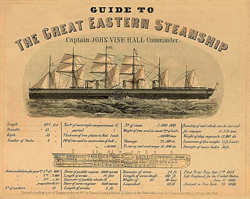 A guide to the ship published for visitors when she was berthed in New York harbour in the summer of 1860.