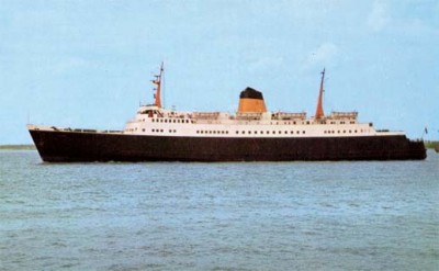 The 6,707grt ferry Avalon on which the author returned to the UK. She was built in 1963 by Alexander Stephen at Linthouse. On 22nd January 1981 she arrived at Gadani Beach to be broken up.