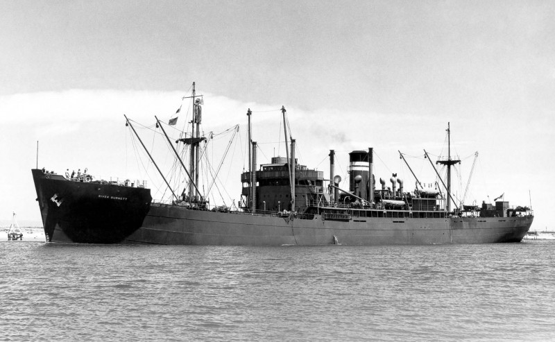 The 5,033grt River Burnett was built in 1947 by Evans, Deakin & Co. at Brisbane. In 1965 she was sold to Australine Shipping and renamed Ionic Coast, and in 1967 she became Ilissos of Devon SS Corporation. In April 1968 she was arrested in Shanghai and remained there until September 1973 when she went to Kaohsiung to be broken up.