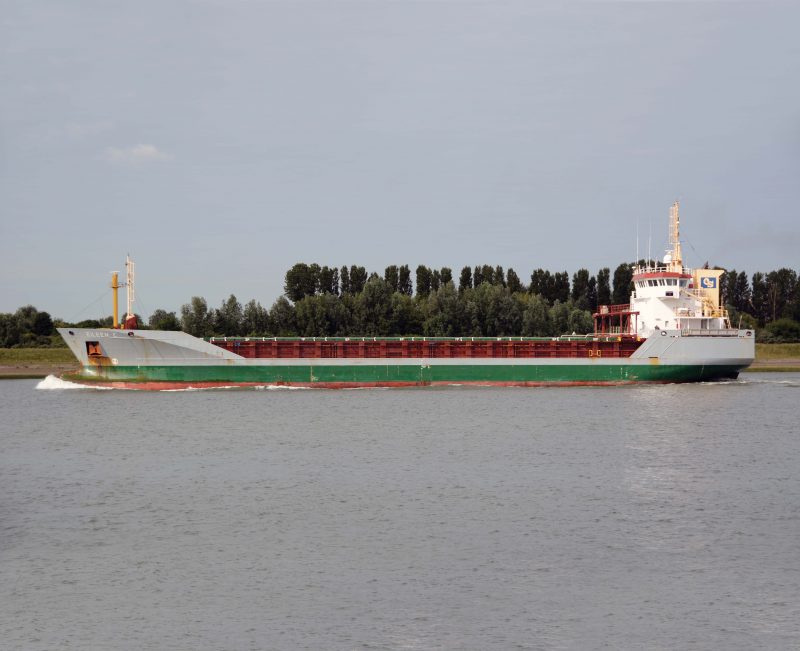 The 2,990gt Eileen C of Carisbrooke Shipping in the Nieuwe Waterweg in June 2014. She was built in 2007 by Freire at Vigo. Shortly after this photo was taken she was sold to Spanaco Shipping of Cyprus and renamed Spanaco loyalty.