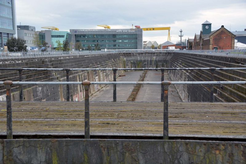 The famous Thompson Graving Dock where the Titanic was fitted out.